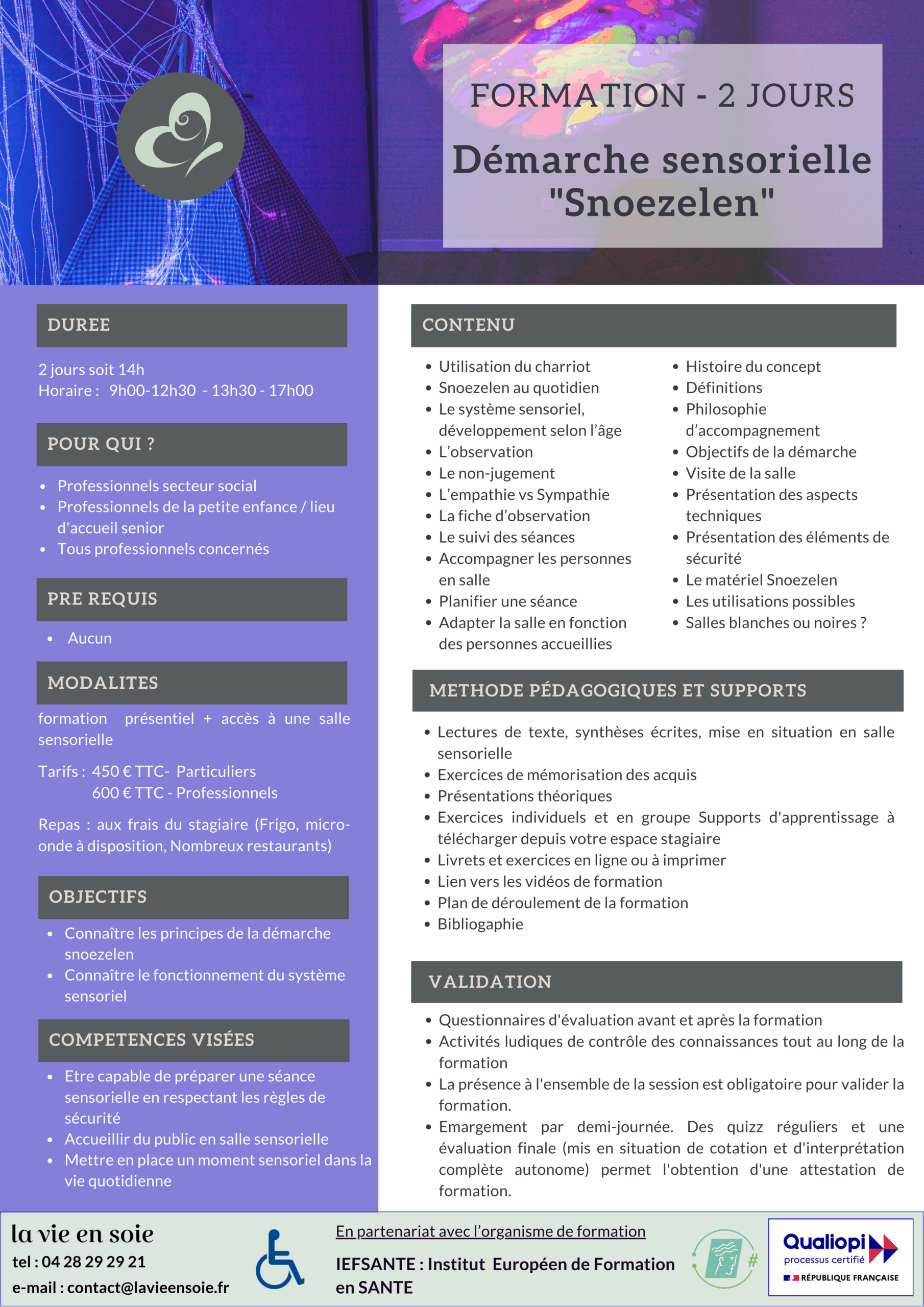 Programme de formation SNOEZELEN